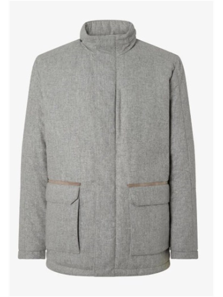 Field Jacket Corneliani uomo in esclusivo tessuto Tecno Cashmere grigio