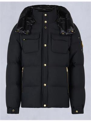 Giubbino Moose Knuckles uomo in tessuto tecnico Nyluxe nero in UOMO