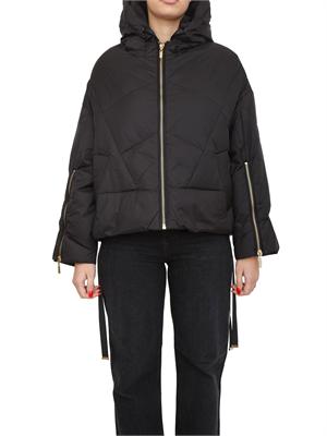 TWIN-SET Giubbino Twinset in nylon trapuntato nero in DONNA