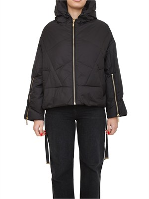 TWIN-SET Giubbino Twinset in nylon trapuntato nero in DONNA