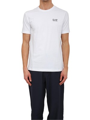 EA7 EMPORIO ARMANI T-shirt Ea7 a maniche corte in cotone bianco in UOMO
