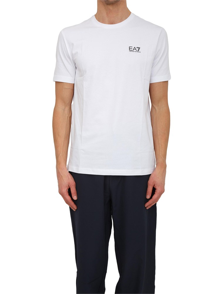 EA7 EMPORIO ARMANI T-shirt Ea7 a maniche corte in cotone bianco