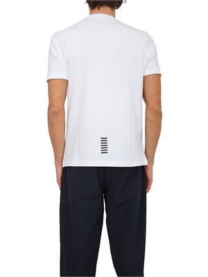 EA7 EMPORIO ARMANI T-shirt Ea7 a maniche corte in cotone bianco in UOMO
