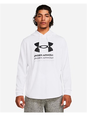 UNDER ARMOUR 1386047 0100 Felpa Capp Bianco Uomo in Abbigliamento