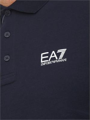 Polo EA7 Emporio Armani in cotone blu in UOMO