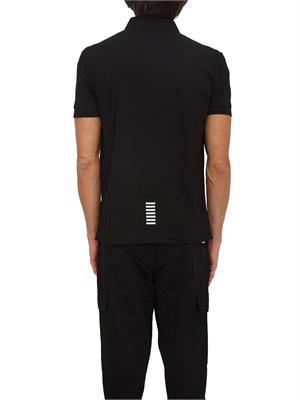 Polo EA7 Emporio Armani in cotone nero in UOMO