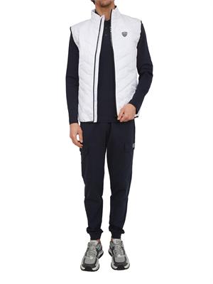 Polo uomo EA7 Emporio Armani in cotone stretch blu in UOMO