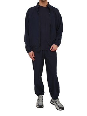 EA7 EMPORIO ARMANI T-shirt blu Ea7 a maniche lunghe in jersey stretch in UOMO