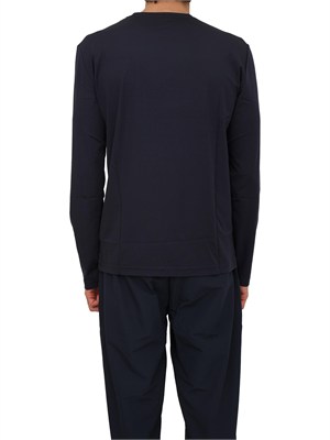 EA7 EMPORIO ARMANI T-shirt blu Ea7 a maniche lunghe in jersey stretch in UOMO