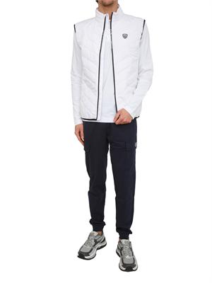 Gilet EA7 Emporio Armani in tessuto tecnico bianco in UOMO