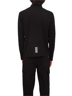 Polo uomo EA7 Emporio Armani in cotone stretch nero in UOMO