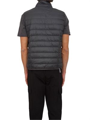 Gilet EA7 Emporio Armani in piuma d'oca e tessuto tecnico grigio in UOMO