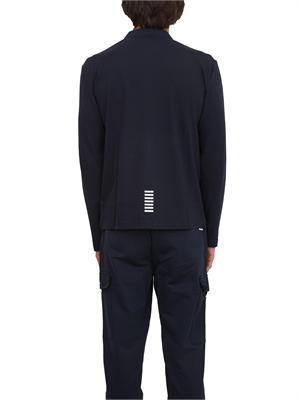 Polo uomo EA7 Emporio Armani in cotone stretch blu in UOMO
