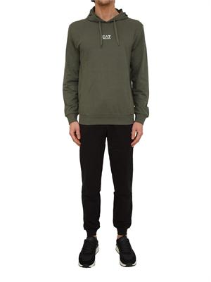 EA7 EMPORIO ARMANI Tuta sportiva verde EA7 Core Identity in cotone in UOMO
