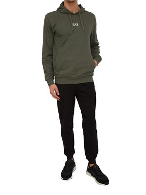 EA7 EMPORIO ARMANI Tuta sportiva verde EA7 Core Identity in cotone in UOMO