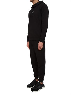 EA7 EMPORIO ARMANI Tuta sportiva nero EA7 Core Identity in cotone in UOMO