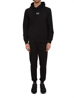 EA7 EMPORIO ARMANI Tuta sportiva nero EA7 Core Identity in cotone in UOMO