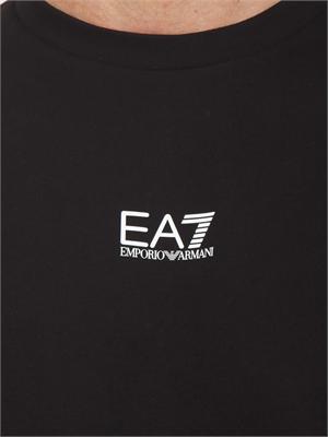 Felpa EA7 Emporio Armani in cotone nero in UOMO