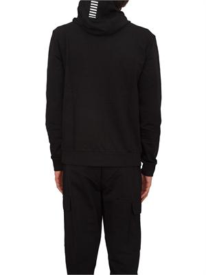 Felpa EA7 Emporio Armani in cotone nero in UOMO