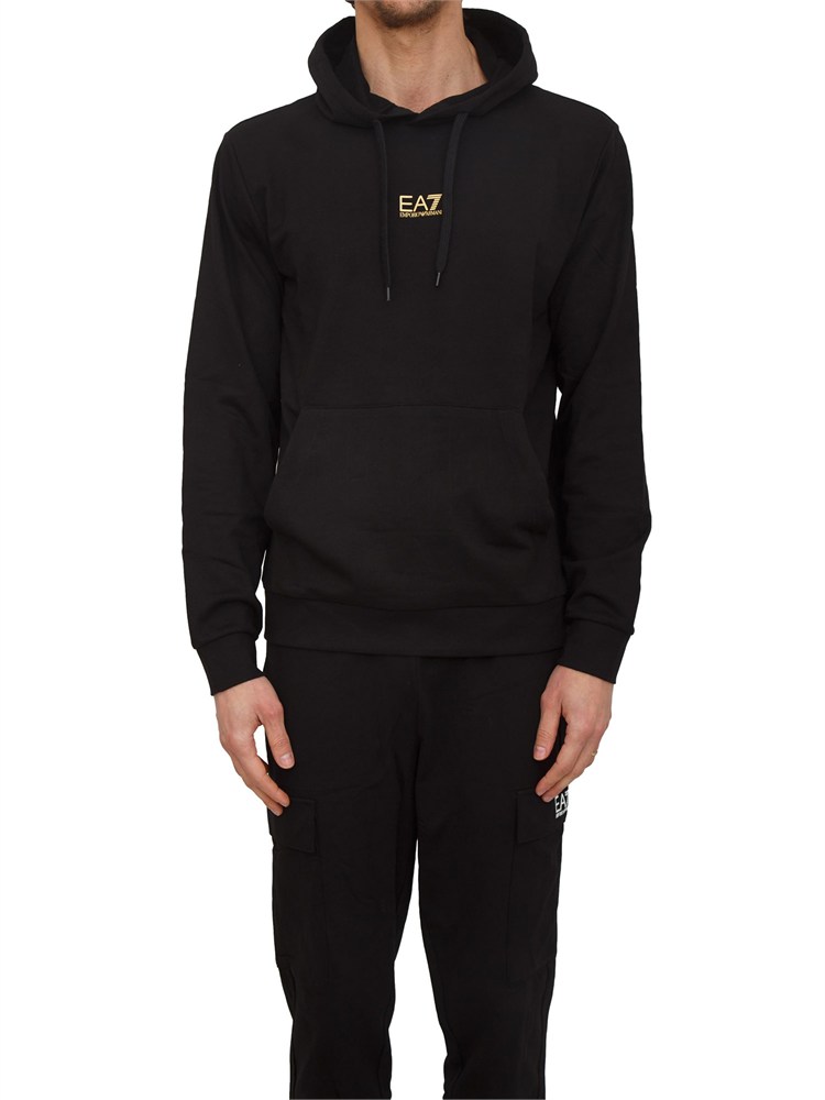 Felpa EA7 Emporio Armani in cotone nero
