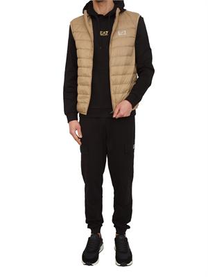 Felpa EA7 Emporio Armani in cotone nero in UOMO