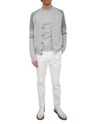 Maglia girocollo Peserico uomo in lana merino e cashmere in UOMO