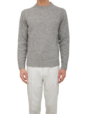 Maglia Peserico uomo in filato moulinÉ bottonato grigio in UOMO