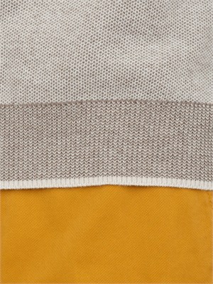 Maglia girocollo Peserico uomo in lana e cashmere beige in UOMO