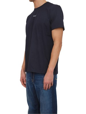 T-shirt Peserico uomo in jersey di cotone blu in UOMO