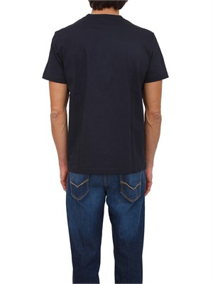 T-shirt Peserico uomo in jersey di cotone blu in UOMO