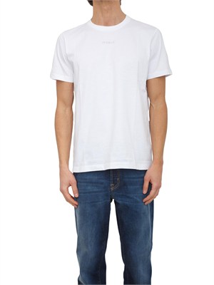 T-shirt bianca Peserico uomo in jersey di cotone in UOMO