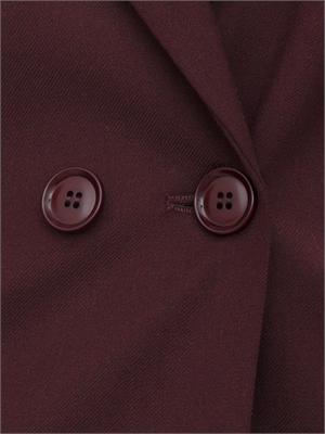 TWIN-SET Giacca blazer Twinset in twill misto lana bordeaux in DONNA