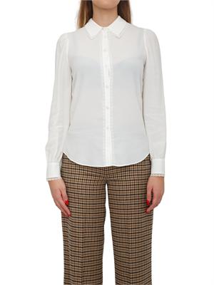TWIN-SET Camicia Twinset in crêpe de Chine bianca in DONNA