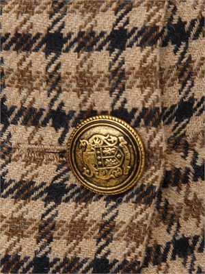 TWIN-SET Minigonna Twinset in saia di misto lana fantasia check cammello in DONNA