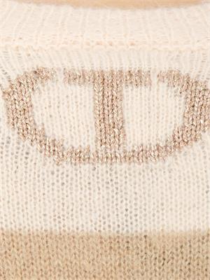 TWIN-SET Maglia Twinset in misto alpaca rosa con lurex in DONNA