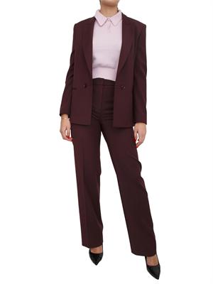 TWIN-SET Maglia polo cropped Twinset in misto angora lilla in DONNA