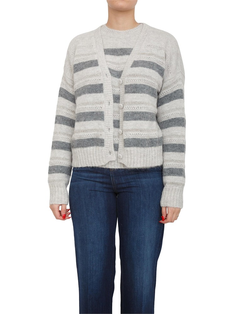 TWIN-SET Cardigan Twinset in misto alpaca grigio