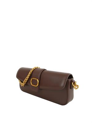 TWIN-SET Borsa a tracolla Twinset ‘Amie’ in pelle marrone in DONNA