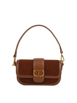 TWIN-SET Borsa a tracolla in suede Twinset marrone in DONNA