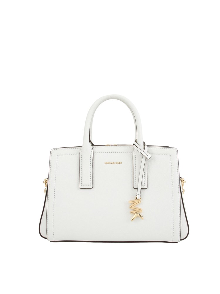 MICHAEL MICHAEL KORS Borsa a mano Michael Kors Laila piccola in pelle martellata bianco