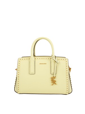MICHAEL MICHAEL KORS Borsa a mano Michael Kors Laila piccola in pelle con borchie lime in DONNA