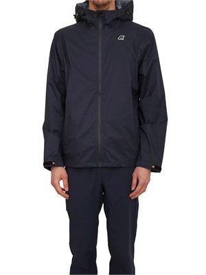 Giubbino unisex Charmain K-WAY in tessuto tecnico blu in UOMO