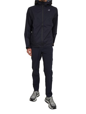 Giubbino unisex Charmain K-WAY in tessuto tecnico blu in UOMO