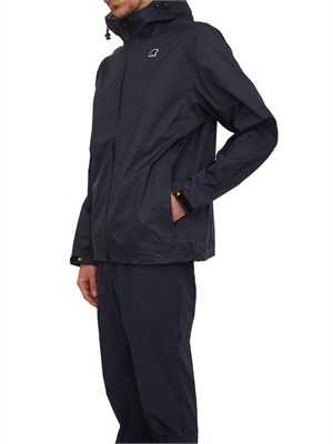 Giubbino unisex Charmain K-WAY in tessuto tecnico blu in UOMO