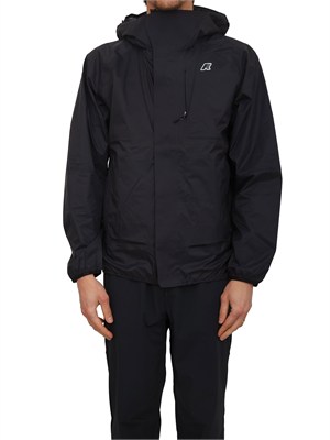 Giubbino unisex Roche K-WAY in tessuto tecnico nero in UOMO
