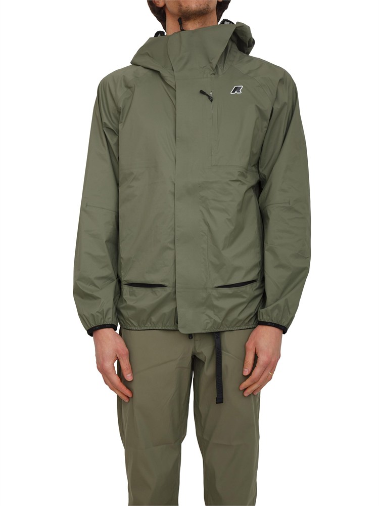 Giubbino unisex Roche K-WAY in tessuto tecnico verde