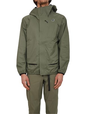Giubbino unisex Roche K-WAY in tessuto tecnico verde in UOMO