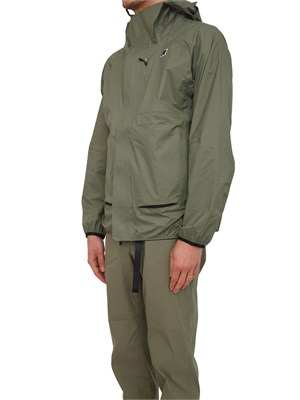 Giubbino unisex Roche K-WAY in tessuto tecnico verde in UOMO