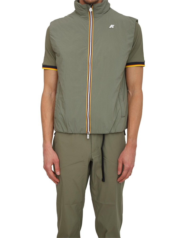 Gilet uomo Valen K-WAY in Primaloft e tessuto tecnico verde