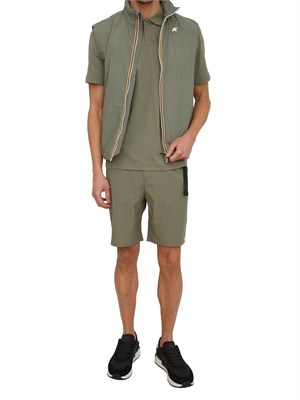 Polo unisex Decouvrir K-WAY in tessuto antipiega verde in UOMO